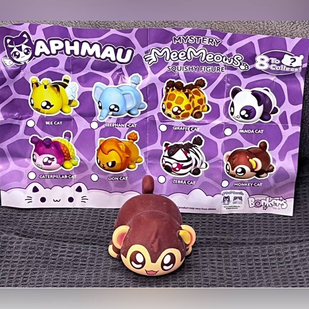 Aphmau MeeMeows Squishy Mystery Figure Safari Monkey Cat New Easter